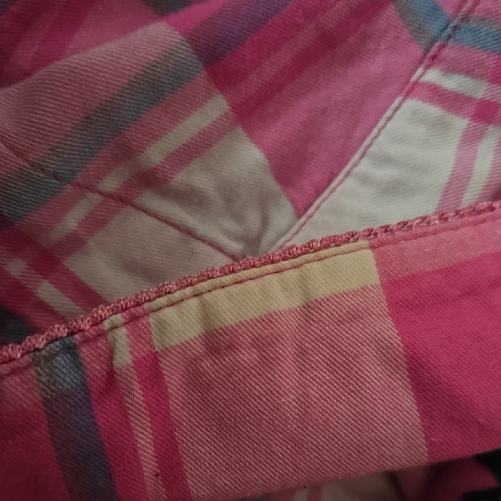 Wild & Free Pink and White Plaid Button-Up Shirt Woman's Size M - Picture 14 of 14